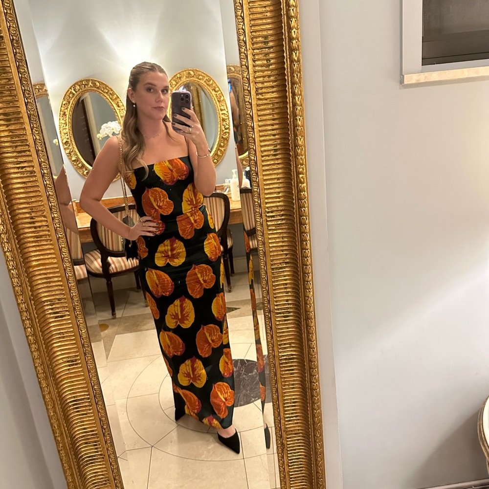 Reformation Frankie Silk Dress